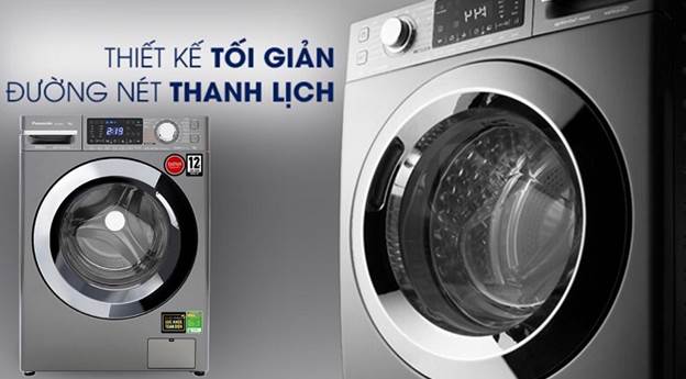 Máy giặt Panasonic Inverter 10 Kg NA-V10FX1LVT có thiết kế tối giản, thanh lịch