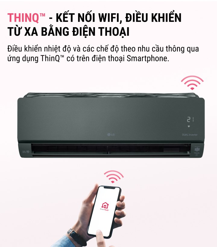 ThinQ - kết nối wifi, điều khiển từ xa bằng điện thoại